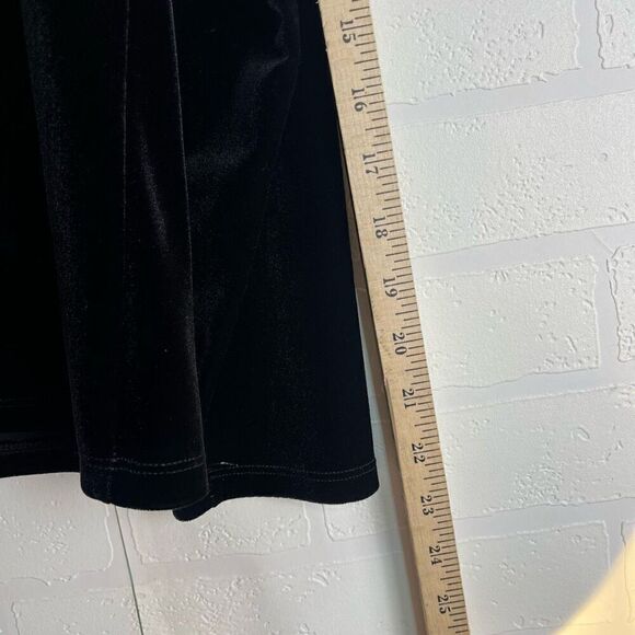 Vintage AGB Womens Velvet Cardigan Size Small Black Velvet Witchy Goth - Picture 6 of 14